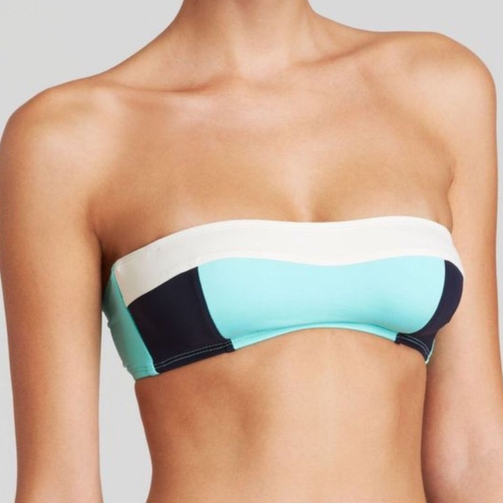 Kate Spade Parrot Cay Color Block High-Waisted Bikini Set
